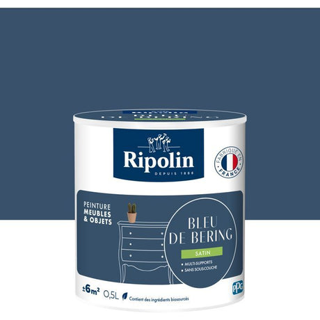 Peinture meuble et objet - Bleu de bering - Satiné - Ripolin - 0,5L