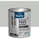 Peinture multi-supports - Gris clair - RAL 7035 - Mat - Ripolin - 2L