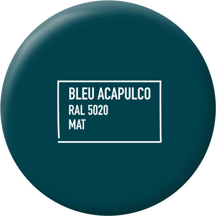 Peinture multi-supports - Bleu acapulco - RAL 5020 - Mat - Ripolin - 2L