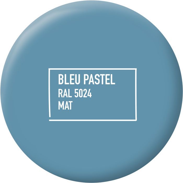 Peinture multi-supports - Bleu pastel - RAL 5024 - Mat - Ripolin - 2L