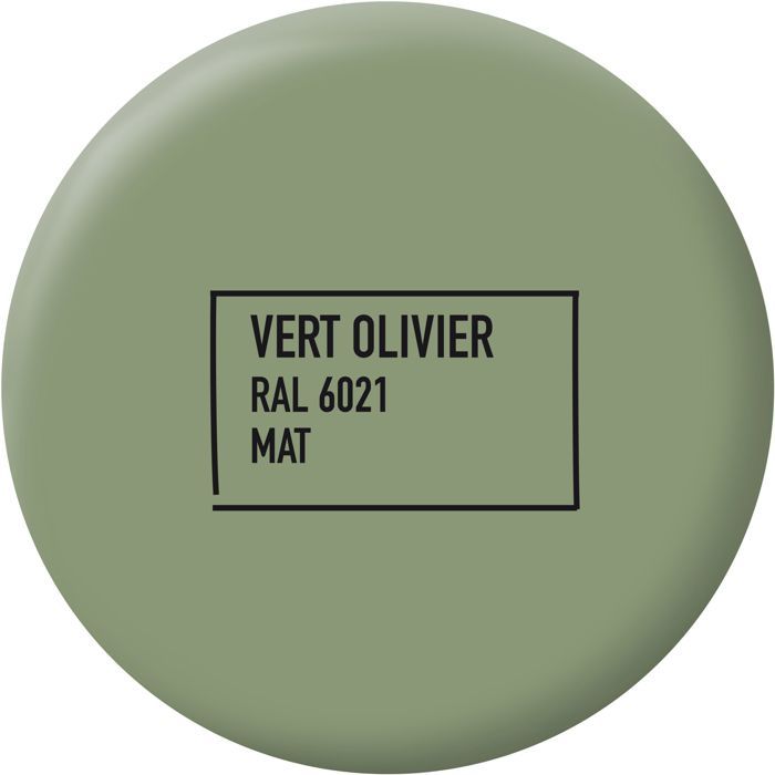 Peinture multi-supports - Vert oliver - RAL 6021 - Mat - Ripolin - 2L