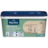 Peinture rénovation cuisine et salle de bain - Lin - Satiné - Ripolin - 2L