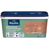 Peinture rénovation cuisine et salle de bain - Ocre nubie - Satiné - Ripolin - 2L