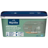 Peinture rénovation cuisine et salle de bain - Vert nobile - Satiné - Ripolin - 2L