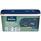 Peinture rénovation cuisine et salle de bain - Bleu de bering - Satiné - Ripolin - 2L