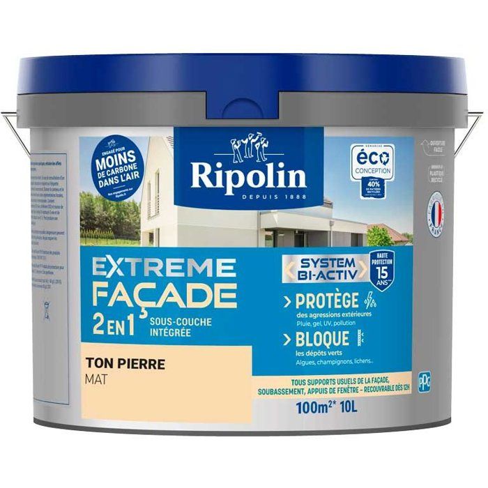 RIPOLIN PROTECTION EXTREME FACADE TON PIERRE Mat 10 L