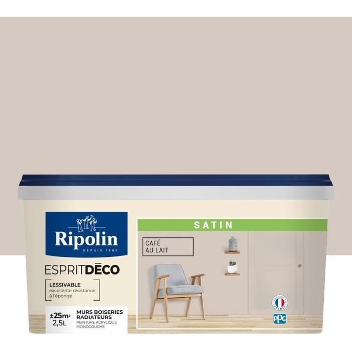 RIPOLIN ESPRIT DECO MULTI SUPPORTS CAFÉ AU LAIT  satin 2,5L