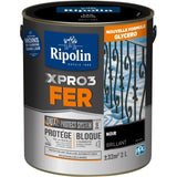 Peinture fer - RIPOLIN - Noir - Brillant - 2L