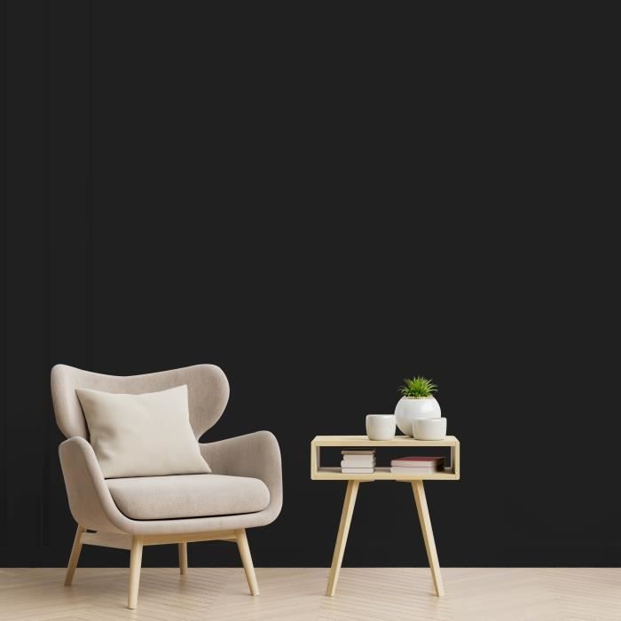 Peinture Couleur Intérieure Satin pour Cuisine Salle Salon Chambre - sur Murs Boiseries Radiateurs - 2,5L - Noir Houvert - Ripolin