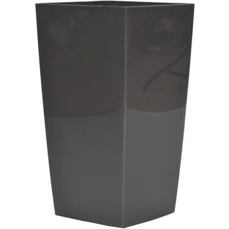 Pot de fleurs - RIVIERA - Nuance - Carré - 38 x 38 x H 69 cm - Gris pailleté
