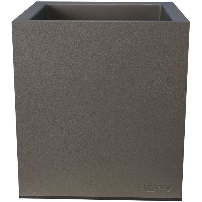 Bac a fleurs - RIVIERA - Granit - 29,5x29,5x33,5 cm - Gris