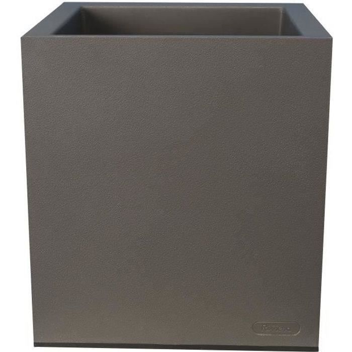 Bac a fleurs - RIVIERA - Granit - 29,5x29,5x33,5 cm - Gris