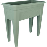Bac a fleurs/culture/potagere - RIVIERA - IZIGARDEN 60 - 59,50x33x73,5 cm - 50% recyclé - Vert argile