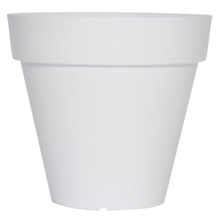 Pot de fleurs - RIVIERA - Soleilla rond - 49 x 45cm - Blanc