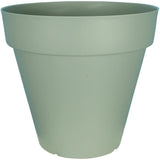 Pot de fleurs rond - RIVIERA - SOLEILLA - Plastique - D49 x H45 cm - Vert argile