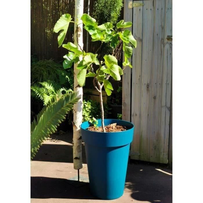 Pot de fleurs - RIVIERA - SOLEILLA - Plastique - H52 x D39 cm - Bleu