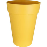 Pot de fleurs - RIVIERA - SOLEILLA Rond - Plastique - H52 x D39 cm - Jaune