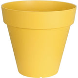 Pot de fleurs rond RIVIERA - SOLEILLA - Plastique - D59 x H54 cm - Jaune