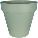 Pot de fleurs rond RIVIERA SOLEILLA - Plastique 100% recycleble - D59 x H54 - Vert argile