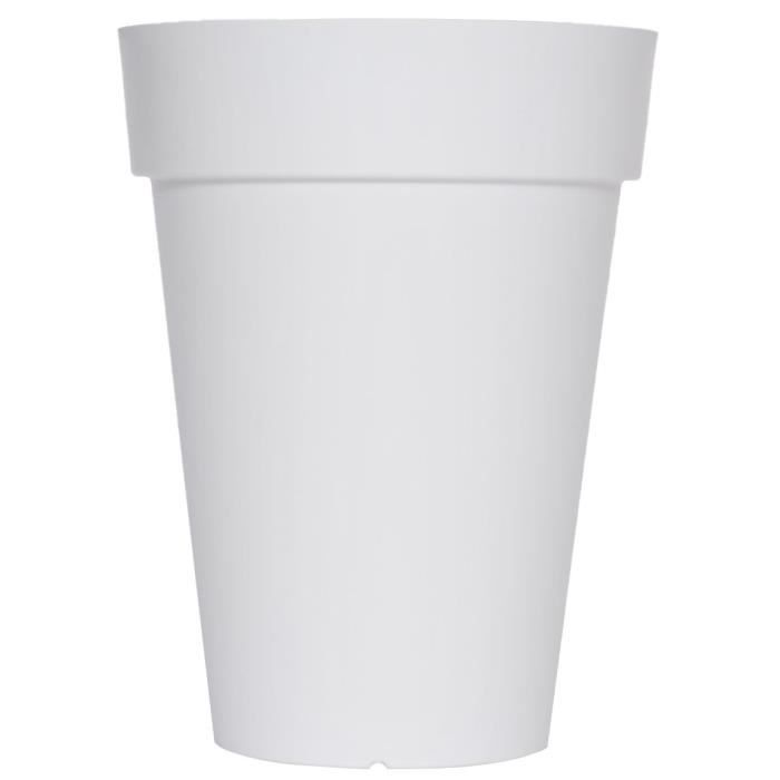 Pot de fleurs - RIVIERA - Soleilla haut - H65 x D49 cm - Blanc