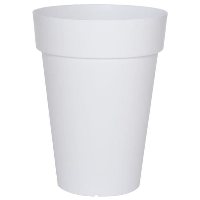 Pot de fleurs - RIVIERA - Soleilla haut - H65 x D49 cm - Blanc
