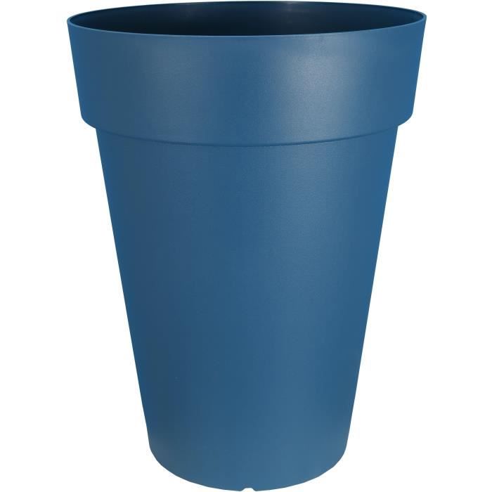 Pot de fleurs RIVIERA - SOLEILLA haut - Plastique - H65 X D49 cm - Bleu