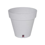 Pot de fleurs rond - RIVIERA - LOFT - Plastique - D29,5 x H27 cm - Blanc