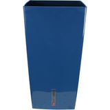 Bac a fleurs carré RIVIERA EVA NEW HAUT - Plastique 100% recyclable - H68,5 x 37x37 cm - 69L - Bleu