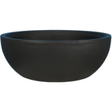 Coupe pot de fleurs - RIVIERA - Granit - D40 H15 cm - Noir