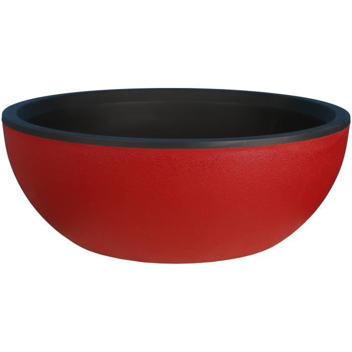 RIVIERA - Coupe pot de fleurs - granit D40 - rouge