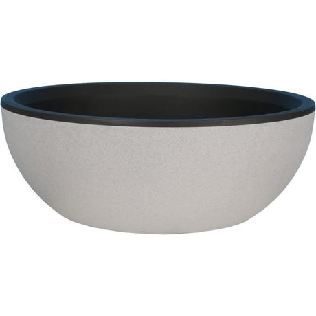 Coupe pot de fleurs - RIVIERA - Granit  - D40 H15 cm - 12 L - Stone