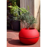 Pot de fleurs - RIVIERA - Boule -  D40 H28 cm - Rouge