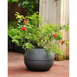 Pot de fleurs Boule - RIVIERA - Granit - D40 H28 cm - Gris