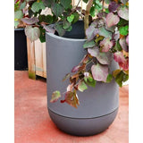 Pot de fleurs - RIVIERA - Granit Tulipe - D40 H57 cm - Gris