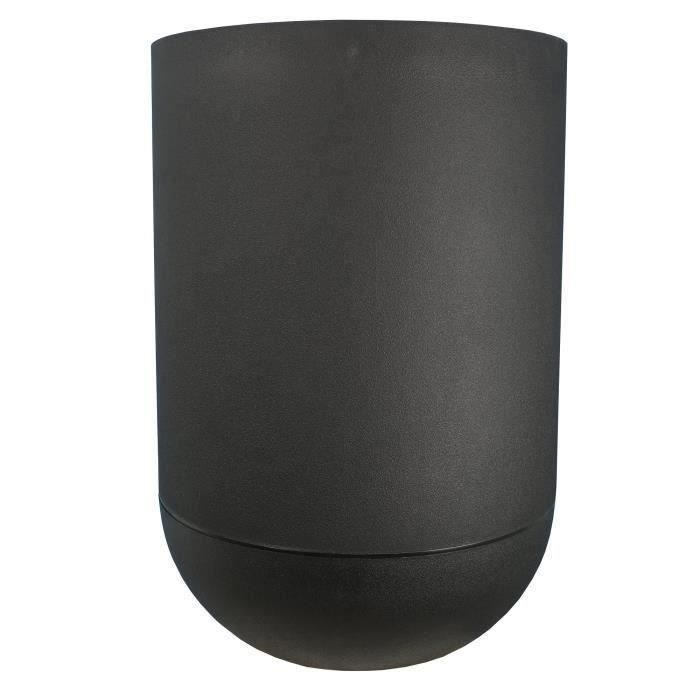 Bac a fleurs - RIVIERA - GRANIT TULIPE - Plastique - D50 x H71 cm - Noir