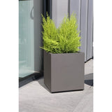 Bac a fleurs RIVIERA Granit - 39,5x39,5x44,5 cm - Gris - Avec réserve d'eau - 38 L