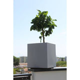 Bac a fleurs - RIVIERA - Granit Carré - Plastique - 40x40 cm - Stone