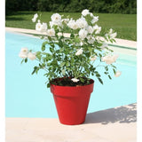 Pot de fleurs - RIVIERA - Soleilla Rond - Ø 39,2 x 35,8 cm - 25L - Rouge