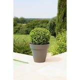 Pot de fleurs - RIVIERA - Soleilla Rond - Ř 39,2 x 35,8 cm -Gris pailleté