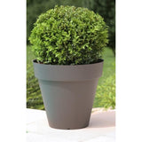 Pot de fleurs - RIVIERA - Soleilla Rond - Ř 39,2 x 35,8 cm -Gris pailleté