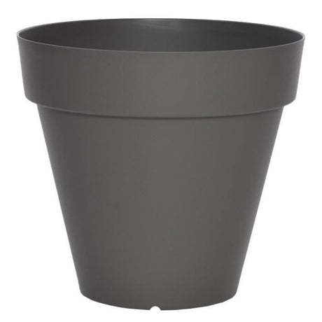 Pot de fleurs - RIVIERA - Soleilla Rond - Ř 39,2 x 35,8 cm -Gris pailleté