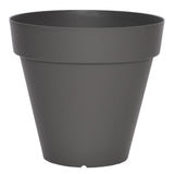 Pot de fleurs - RIVIERA - Soleilla Rond - Ř 39,2 x 35,8 cm -Gris pailleté