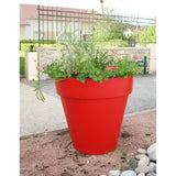 Pot de fleurs - RIVIERA - Soleilla Rond - Ø 49 x 44,8 cm - Rouge