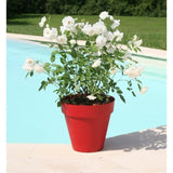 Pot de fleurs - RIVIERA - Soleilla Rond - Ř 49 x 44,8 cm - Rouge