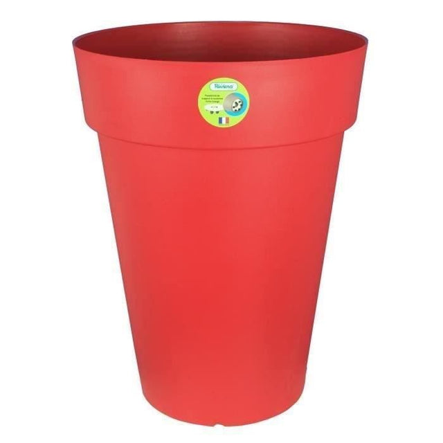 Pot de fleurs - RIVIERA - Soleilla Rond - Ř 39 x 52 cm - Rouge