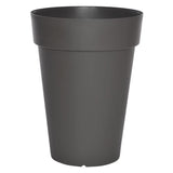 Pot de fleurs - RIVIERA - Soleilla Rond - Ø 39 x H 52 cm - Gris pailleté