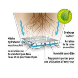 Pot de fleurs - RIVIERA - Loft avec réserve d'eau - Rond - Ø 49 x H 45 cm - 50L - Rouge