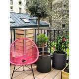 Bac a fleurs - RIVIERA - Granit rond - D39x 43cm - Gris