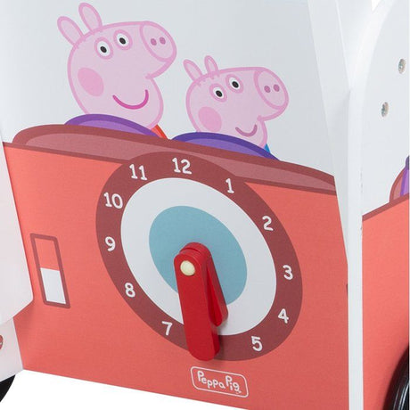 Chariot de marche multifonction - ROBA - Peppa Pig - Avec centre d'activités en forme de bus - Corail