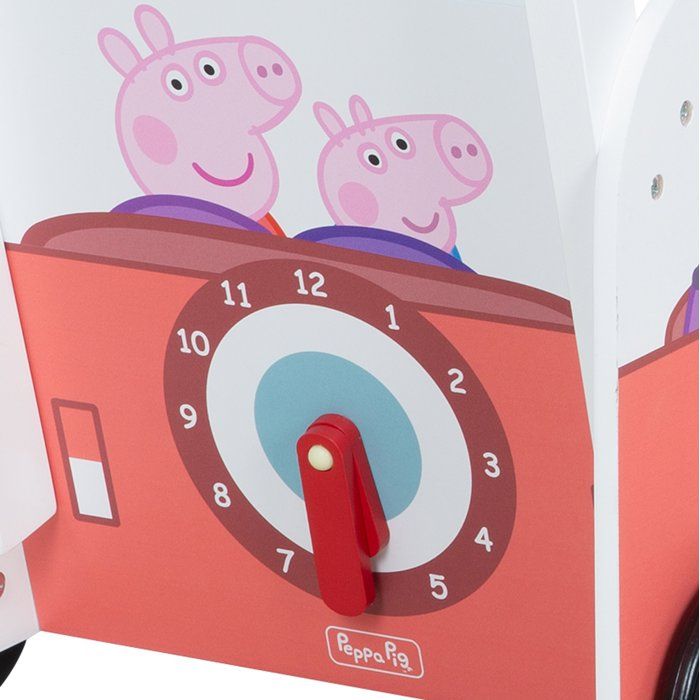 Chariot de marche multifonction - ROBA - Peppa Pig - Avec centre d'activités en forme de bus - Corail